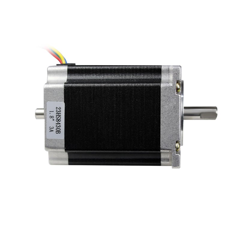 RATTMMOTOR Nema23 Stepper Motor 76mm Dual Shaft 3A 270oz-in 4 Lead Wire for CNC Router Engraving Milling/3D Printer - Image 1